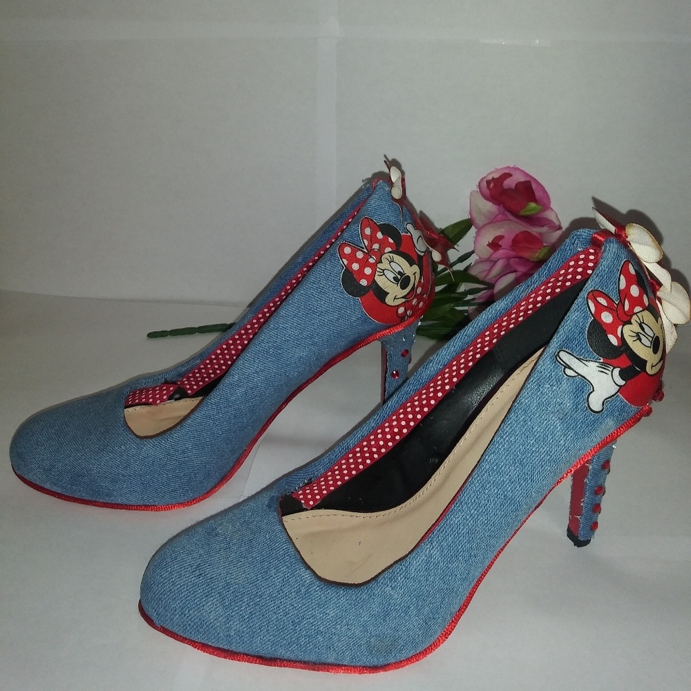 HANDMADE MINNIE MOUSE HEELS - Picture 1 of 6